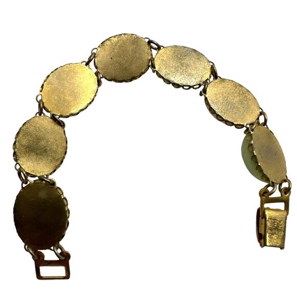 Vintage 50s CORO Pegasus Confetti Bracelet Cabochon Pastels Lucite Grannycore - Picture 6 of 12